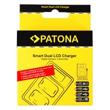 PATONA Smart Dual LCD USB Ładowarka podwójna do Canon LP-E12