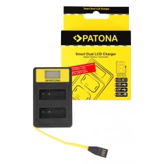 PATONA Smart Dual LCD USB Ładowarka podwójna do Panasonic DMW-BLG10