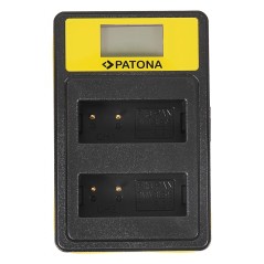 PATONA Smart Dual LCD USB Ładowarka podwójna do Panasonic DMW-BLG10