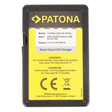 PATONA Smart Dual LCD USB Ładowarka podwójna do Sony NP-FZ100