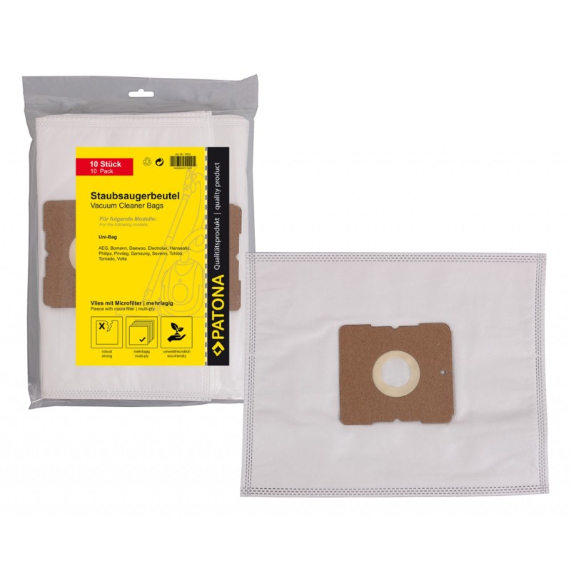 PATONA 10 worków do odkurzacza AEG S-BAG GR.205 z mikrofiltrem