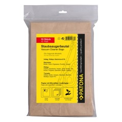 PATONA 10-pak worków wielowarstwowych z mikrofiltrem do odkurzaczy S-Bag, Philips, Elektrolux E15