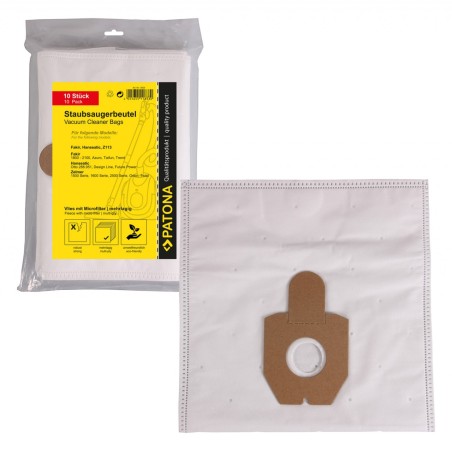 Worek do odkurzacza PATONA 10 z wielowarstwowym polarem w komplecie. Mikrofiltr f. WIR Z 113