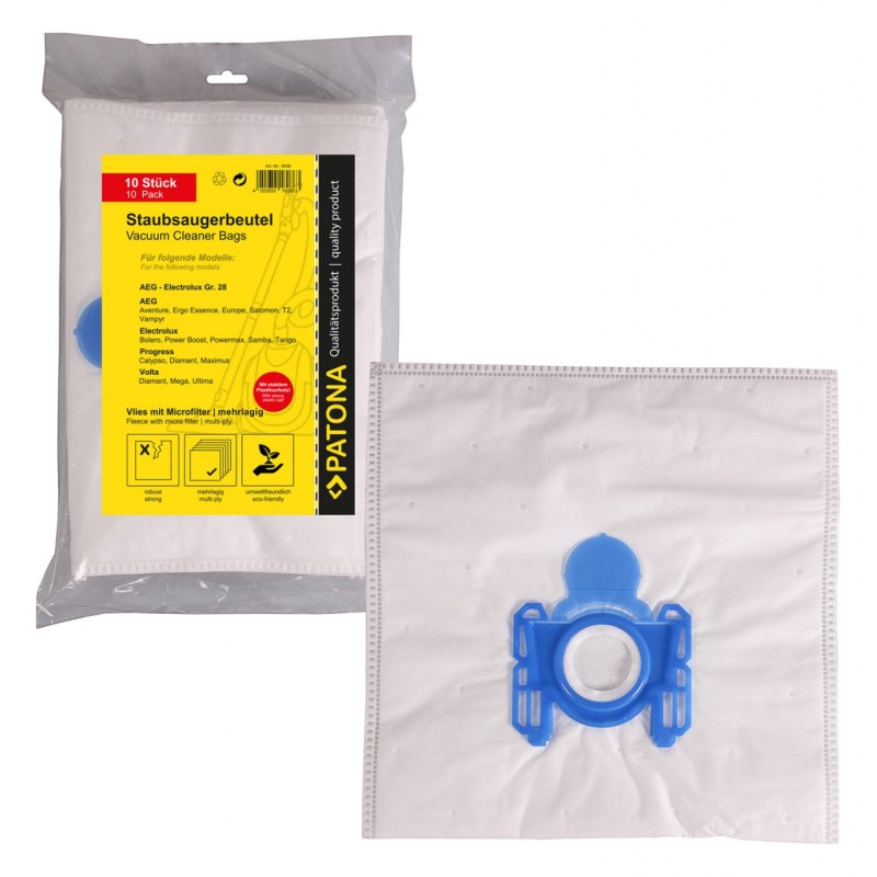 Worek do odkurzacza PATONA 10 z wielowarstwowym polarem w komplecie. Mikrofiltr f. AEG gr. 28 Worek do odkurzacza PATONA 10 z wielowarstwowym polarem w komplecie. Mikrofiltr f. AEG gr. 28