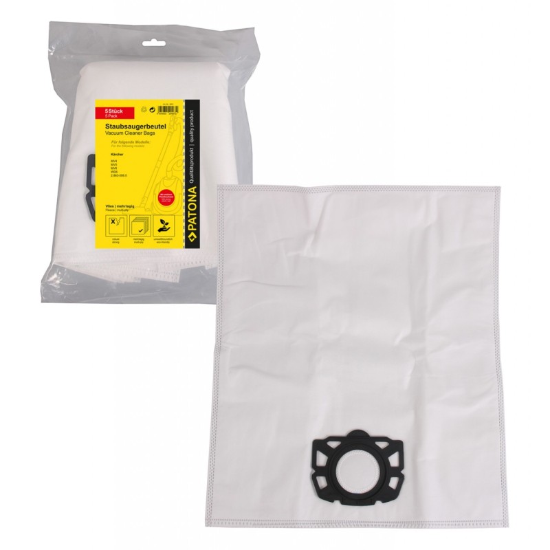 PATONA 5 worek do odkurzacza wielowarstwowy f. Kärcher MV4 MV5 MV6 WD6 2.863-006.0 z plastikową nasadką