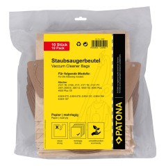 PATONA 10 papierowy worek do odkurzacza wielowarstwowy f. Kärcher 2101 TE 2105 2111 3500 E 3501 E 4000 Plus 6.904-072