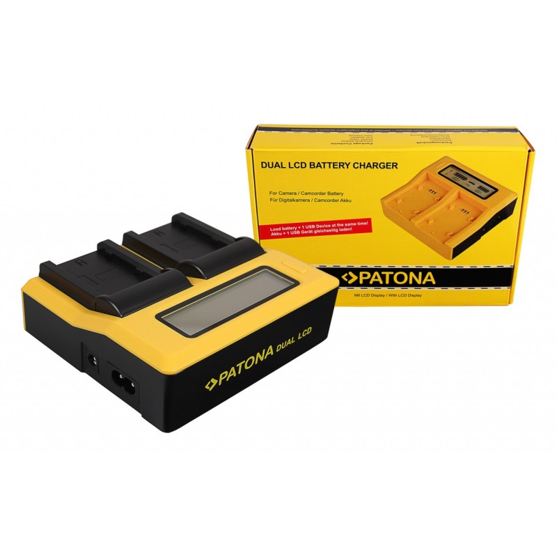 PATONA Podwójna ładowarka USB LCD do Fuji NP-W235 Fujifilm X-T4 XT4 PATONA Podwójna ładowarka USB LCD do Fuji NP-W235 Fujifilm X-T4 XT4