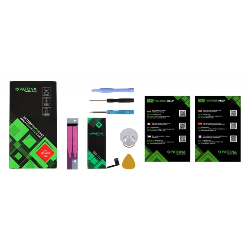 PATONA Premium Bateria do Apple iPhone SE (616-00107) + zestaw narzędzi