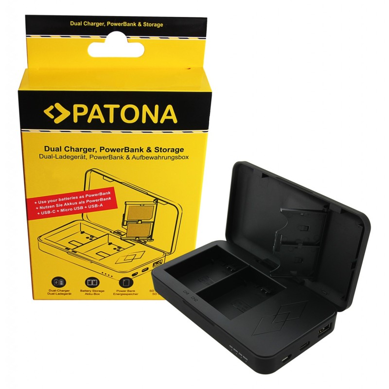 PATONA Podwójna ładowarka Powerbank do Sony NP-FZ100 PATONA Podwójna ładowarka Powerbank do Sony NP-FZ100