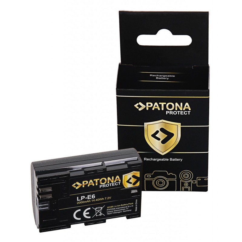 PATONA PROTECT Akumulator LP-E6 do Canon EOS R EOS 60D 70D 5D 6D 7D Mark III