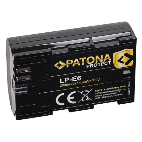 PATONA PROTECT Akumulator LP-E6 do Canon EOS R EOS 60D 70D 5D 6D 7D Mark III
