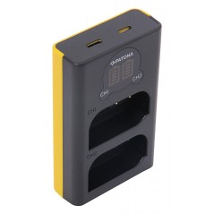 Ładowarka USB PATONA z podwójnym wyświetlaczem LCD f. Panasonic DMW-BLK22 DC-S5 G9 GH5 GH5S