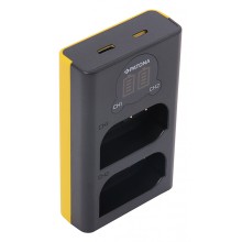 PATONA ładowarka z podwójnym wyświetlaczem LCD f. Panasonic DMW-BLK22 DC-S5 G9 GH5 GH5S