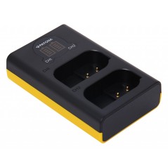 Ładowarka USB PATONA z podwójnym wyświetlaczem LCD f. Panasonic DMW-BLK22 DC-S5 G9 GH5 GH5S