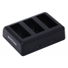 Potrójna ładowarka PATONA do GoPro Hero 9 Hero 10 Hero 11 AHDBT901 ADBAT001 ADDBD-211 z kablem mikroUSB w komplecie