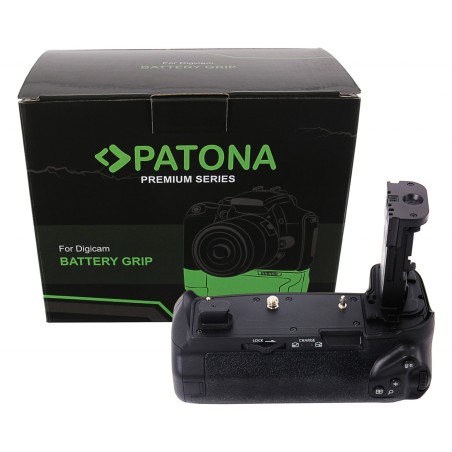 Uchwyt akumulatorowy PATONA Premium BG-E22 do Canon EOS R na 2 akumulatory LP-E6N w komplecie. sterowanie bezprzewodowe
