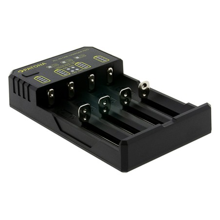 PATONA Ładowarka All-In-One Pro USB-C do paluszków AA/AAA i ogniwa okrągłe CR123A, 14500, 16340, 18650, 22650, 26650
