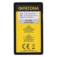 Ładowarka USB PATONA z podwójną diodą LED f. Sony NP-FM50 NP-F550 NP-F750 NP-F970 Ładowarka USB PATONA z podwójną diodą LED f. Sony NP-FM50 NP-F550 NP-F750 NP-F970