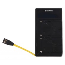 Ładowarka USB PATONA z podwójną diodą LED f. Sony NP-FM50 NP-F550 NP-F750 NP-F970 Ładowarka USB PATONA z podwójną diodą LED f. Sony NP-FM50 NP-F550 NP-F750 NP-F970