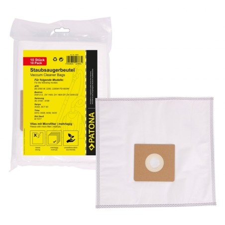 Worek do odkurzacza PATONA 10 z wielowarstwowym polarem w komplecie. Mikrofiltr Swirl Y50 f. AFK Clatronic Brudny Diabeł...