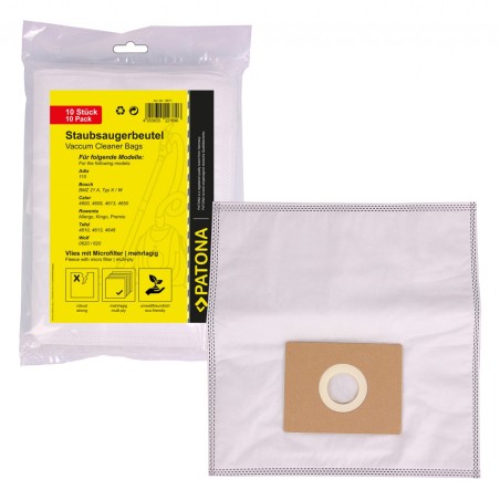 Worek do odkurzacza PATONA 10 z wielowarstwowym polarem w komplecie. Mikrofiltr wirowy R22 F89 Y103 f. AFK Alaska De' Longhi Fak