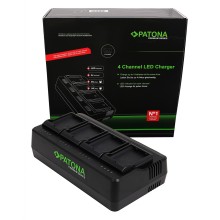 PATONA Premium 4-kanałowa Ładowarka EN-EL15 do aparatu Nikon D600 D750 D800 D810 D810A D7000 D7100 D7200 D7500
