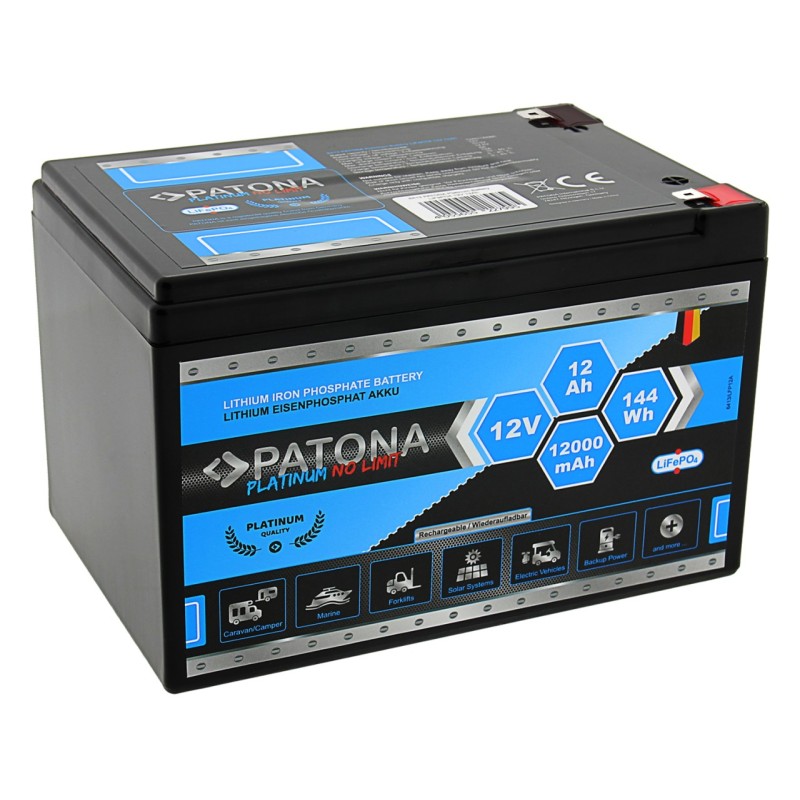 Bateria PATONA Platinum LiFePO4 12V 12Ah 144Wh 12.000mAh
