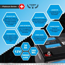 Bateria PATONA Platinum LiFePO4 12V 30Ah 360Wh 30.000mAh