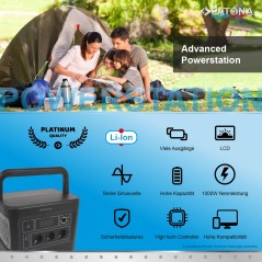 PATONA Platinum Powerstation Autarc 1000 / 1000W 1000Wh PD100W USB5V/2,4A DC12V/10A DC5525