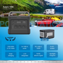 PATONA Platinum Stacja Zasilania Autarc 1000 / 1000W 1000Wh PD100W USB5V/2,4A DC12V/10A DC5525