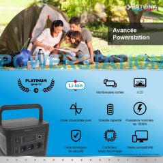 PATONA Platinum Powerstation Autarc 1000 / 1000W 1000Wh PD100W USB5V/2,4A DC12V/10A DC5525